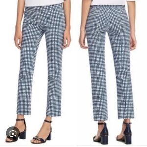 Tory Burch Blue and White Plaid Checkered Cropped Pants Women’s Size 28